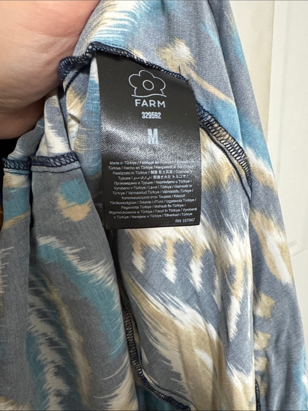 Blue Pineapple Ikat Lenzing™ Ecovero™ Viscose Maxi Dress - Picture 3 of 6